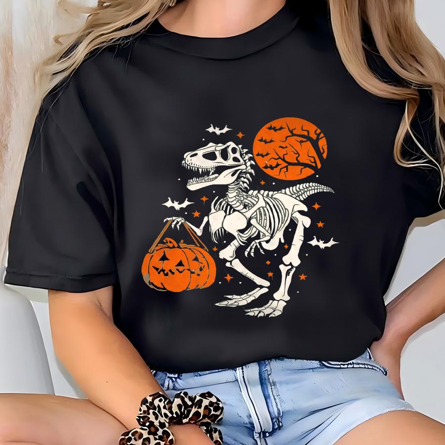 Dinosaur Halloween Sweatshirt, Halloween Sweatshirt, Spooky Dinosaur Shirt, Dino Halloween Sweatshirt, Halloween Gift, Dinosaur Sweatshirt T-shirt