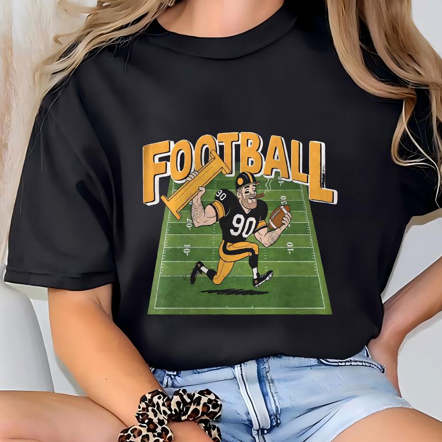 Vintage Pittsburgh Football Shirt, Mascot Shirt, Pittsburgh Football Crewneck Tee, Football Shirt, Game Day Tee,steelers Gift T-shirt