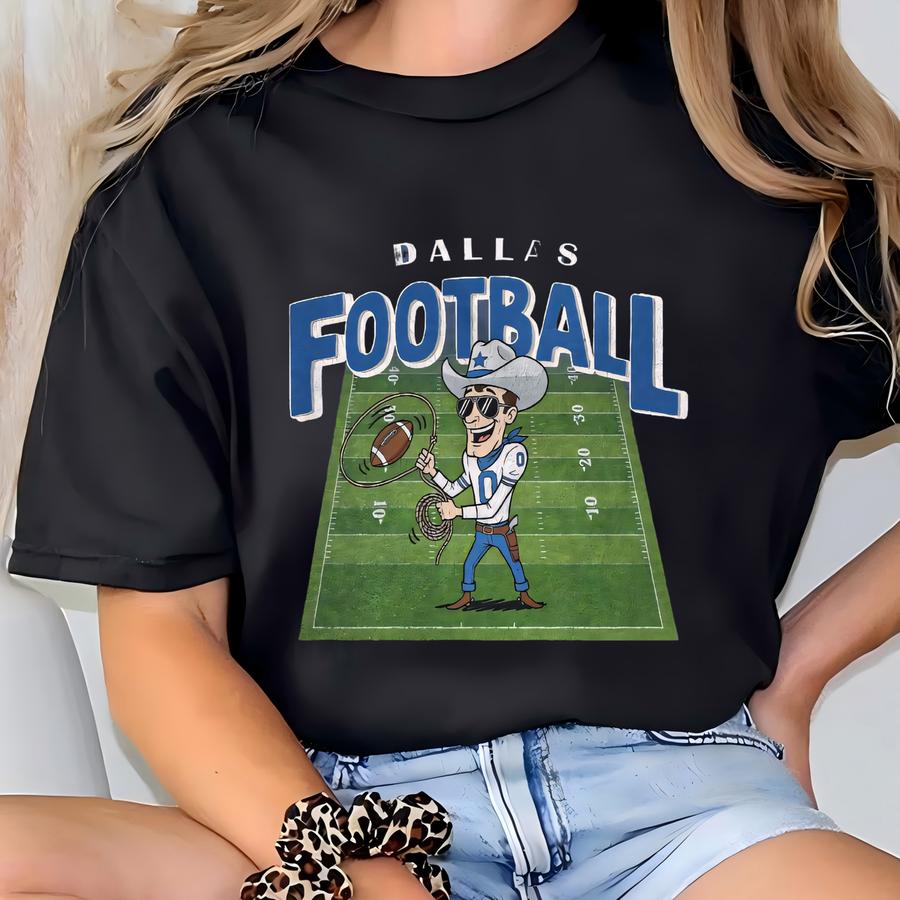 Vintage Football Shirt, Cowboys Mascot Shirt, Football Crewneck Tee, Football Shirt, Game Day Tee, Gift T-shirt