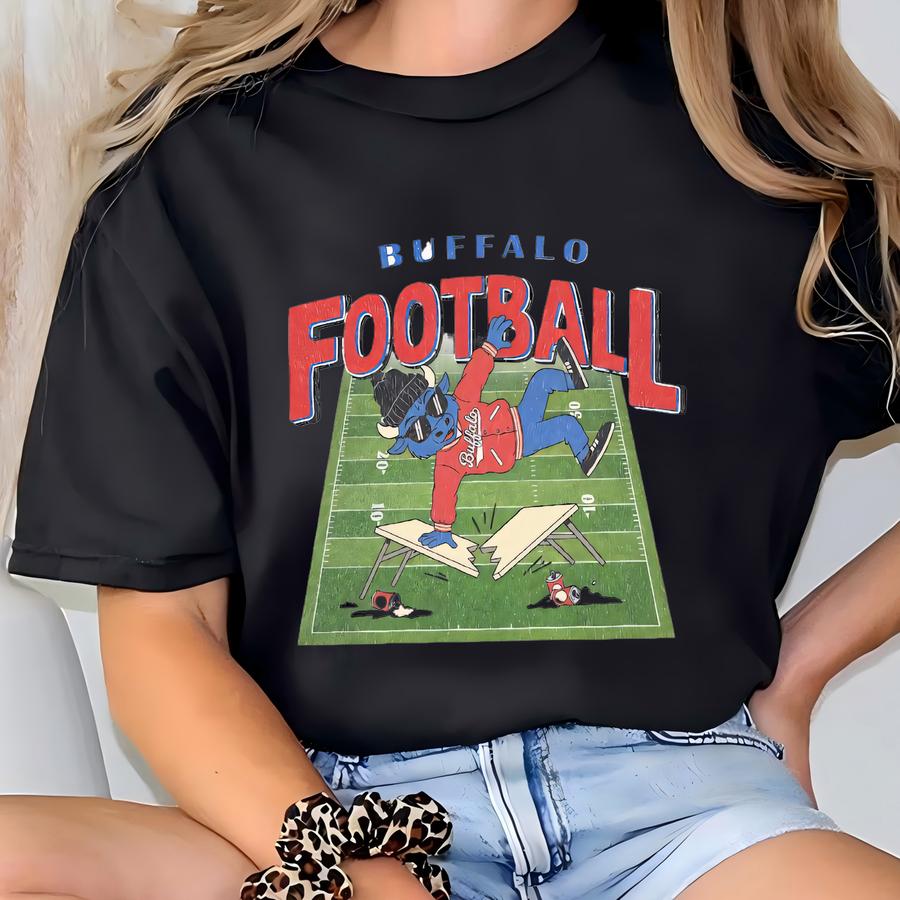 Vintage Buffalo Football Shirt, Bills Mascot Shirt, Buffalo Football Crewneck Tee, Football Shirt,game Day Tee,bills Gift Tee T-shirt