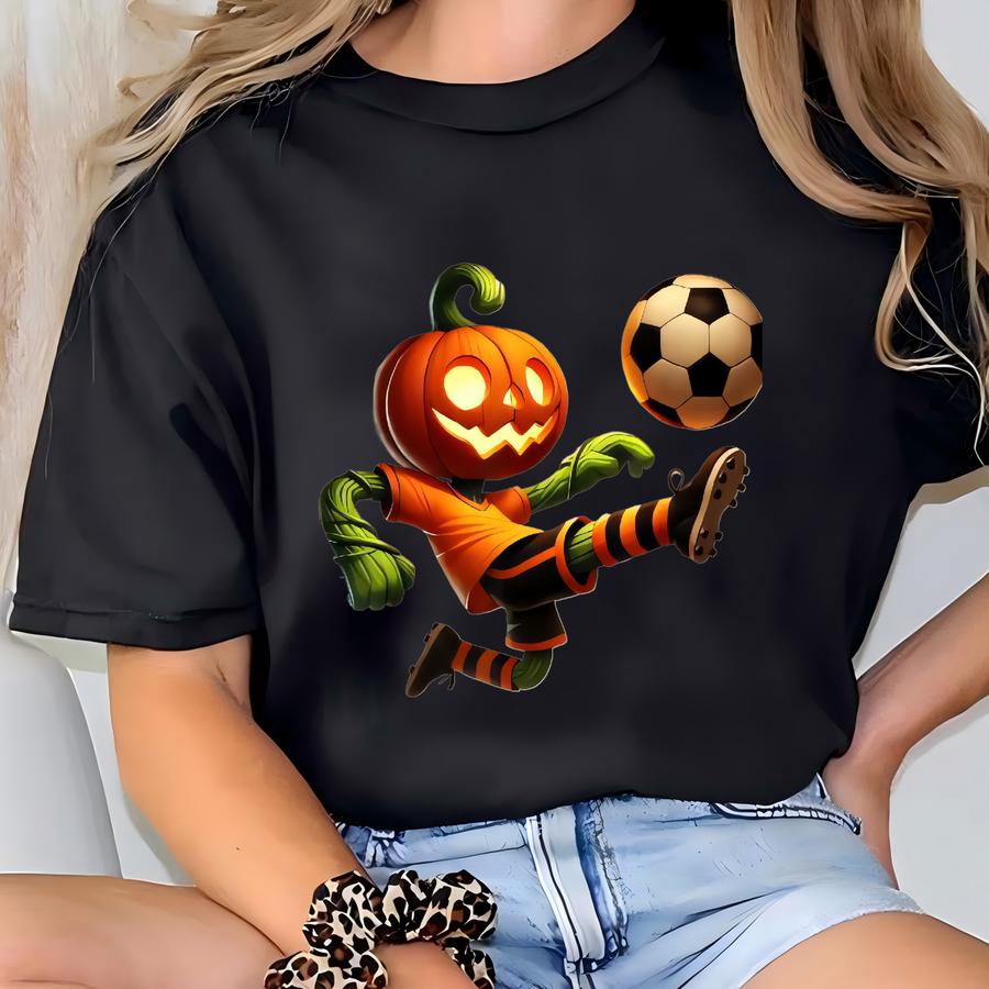 Boo-tiful Halloween Soccer Shirt: Spooky Vintage Design T-shirt