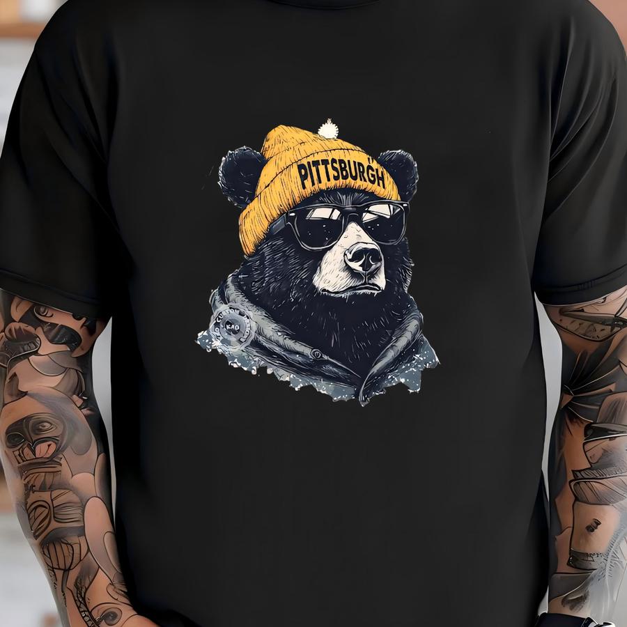 Pittsburgh Football Mascot Hoodie: Steel Spirit Graphic Tee T-shirt