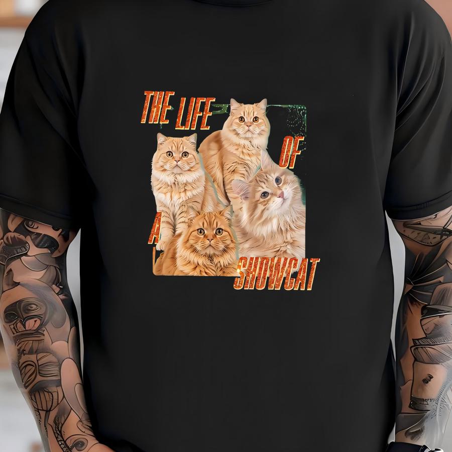 Custom Pet Portrait Shirt: Cat Or Dog Photo Shirt The Life Of A Showcat T-shirt