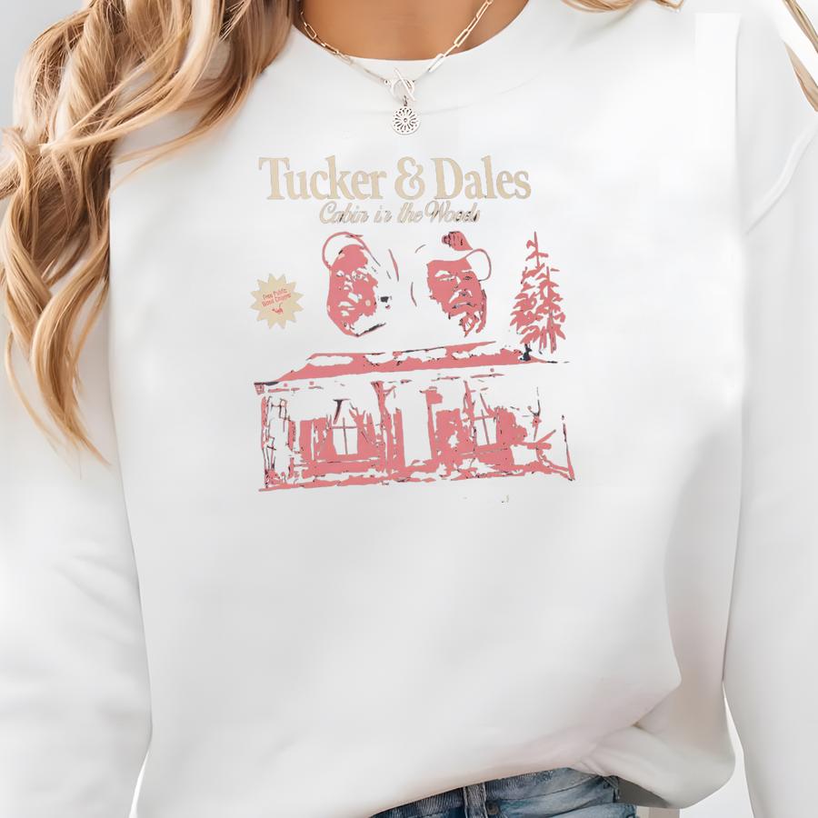 Tucker Dale Cabin T-shirt: Funny Horror Movie Graphic Tee Sweatshirt Tucker Dale Cabin T-shirt: Funny Horror Movie Graphic Tee Sweatshirt