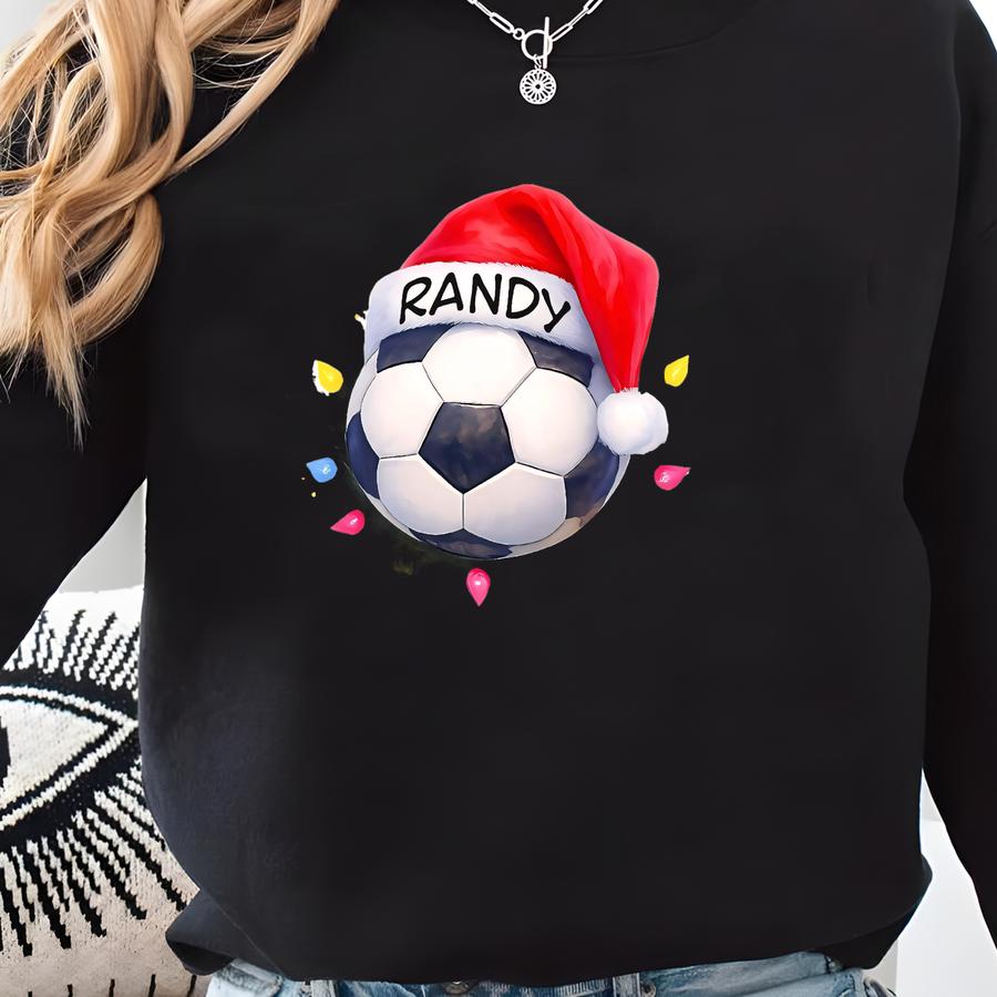 Personalized Soccer Christmas Ornament, Ceramic Ornament Christmas, Soccer Player Ornament, Christmas Tree Decoration, Sports Lover Gift Sweatshirt