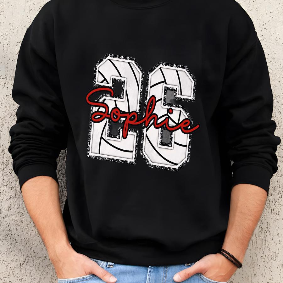 ® Volleyball Shirt, Personalized Volleyball T-shirt, Custom Volleyball Number Tee, Volleyball Mom Gift, Game Day Sports Fan Sweatshirt