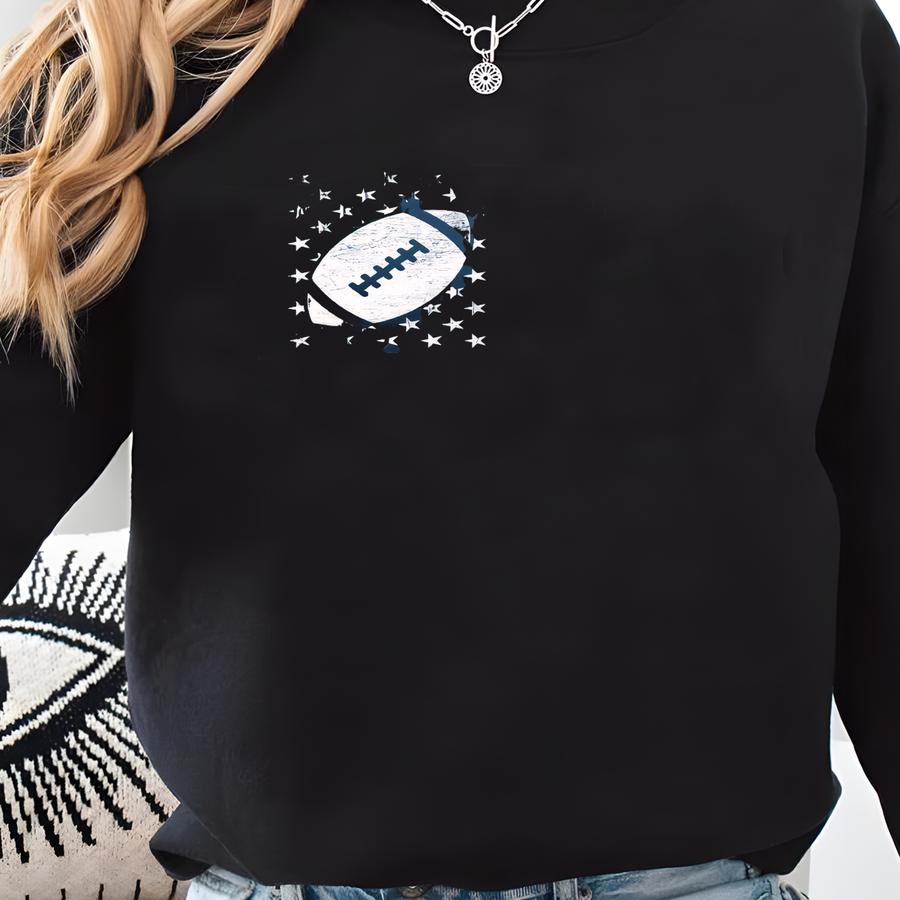 American Football Dad T-shirt With The Usa Flag, Football Shirt For Dad, Father Gift For Men Tshirt, Father's Day Gift, Football Dad Tshirt Sweatshirt