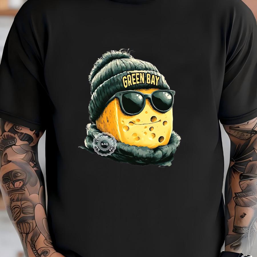Green Bay Mascot Sweatshirt: Football Packer Graphic, Cozy Game Day Crewneck, Cheeshead Shirts T-shirt