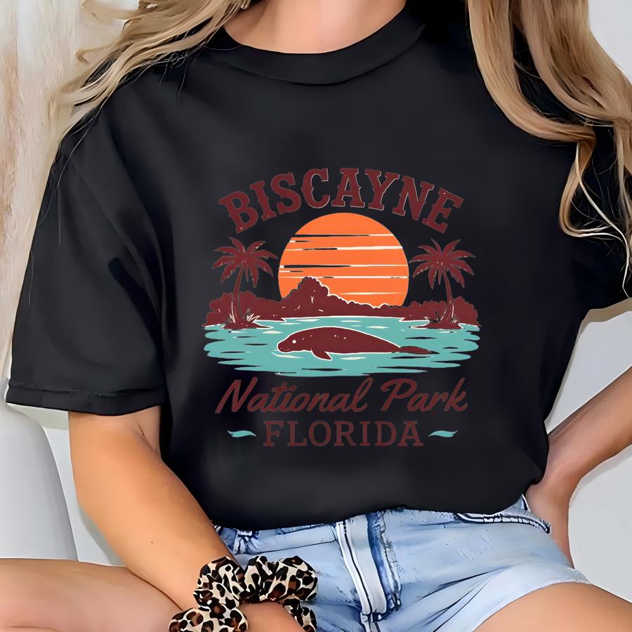 Biscayne National Park Hoodie: Manatee Souvenir Tee, Vintage Travel Design T-shirt