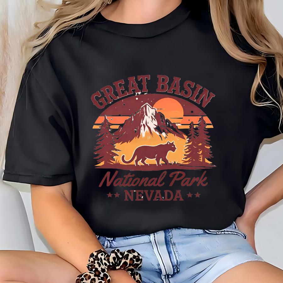 Great Basin National Park Nevada T Shirt, Mountain Lion Hoodie, Desert Landscape Tee, Nevada Vacation, Hiking Tee, Nature Lover Hoodie T-shirt