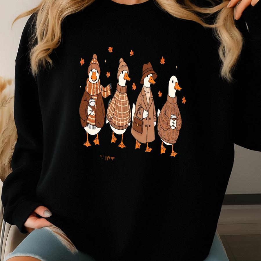 ® Fall Just A Cozy Goose T-shirt, Cute Fall Goose Shirt, Cozy Season Shirt, Cute Women Fall Gift Sweatshirt