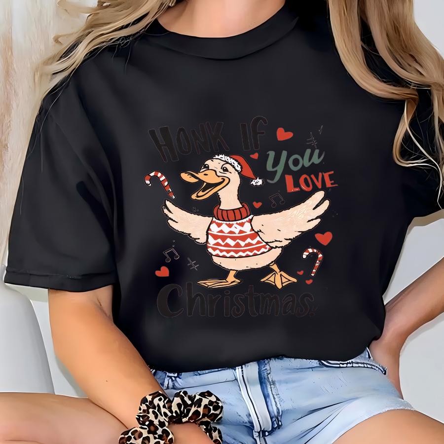 Funny Christian Shirts, Honk If You Love Jesus, Faith Shirts, Christian Gift For Her, Goose Meme Graphic Tee, Funny Christian Birthday Gifts T-shirt