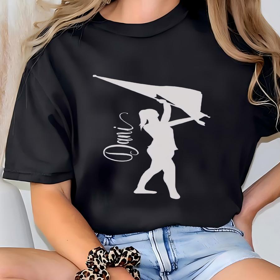 Custom Color Guard Mom Shirt Personalized Name Band Mom T Shirt Color Guard Mama Tshirt Color Guard Gift Marching Band Mom T-shirt