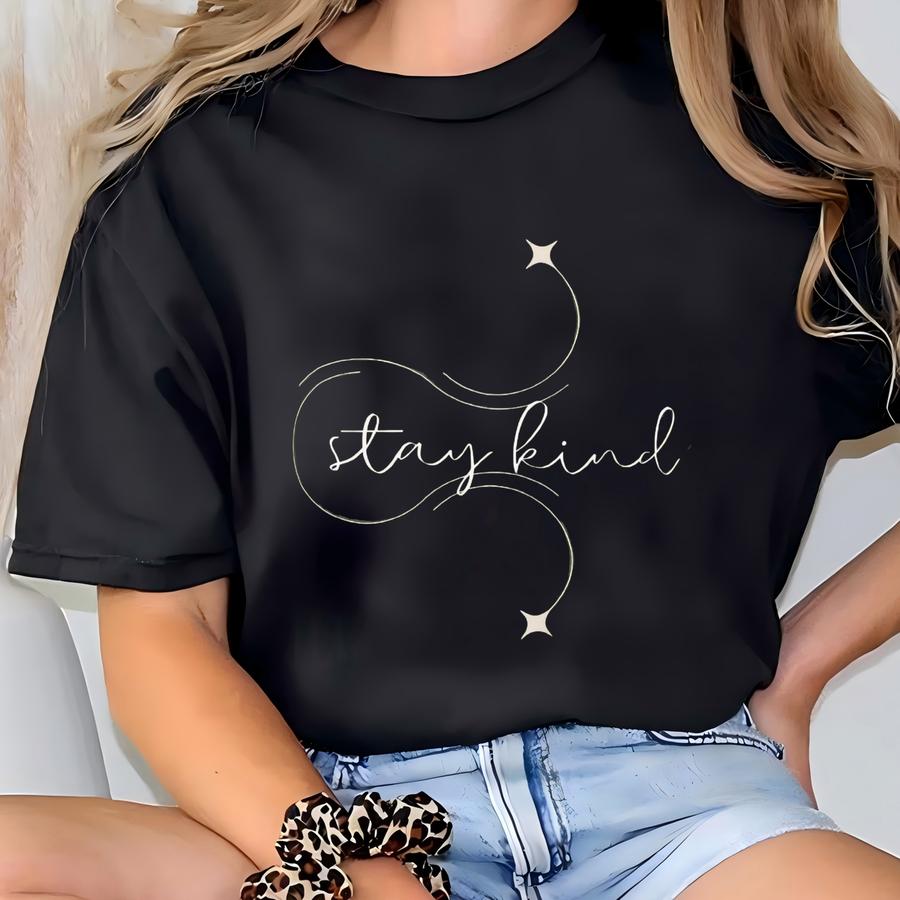 Stay Kind Heavy Cotton Tee: Unisex Inspirational Shirt T-shirt