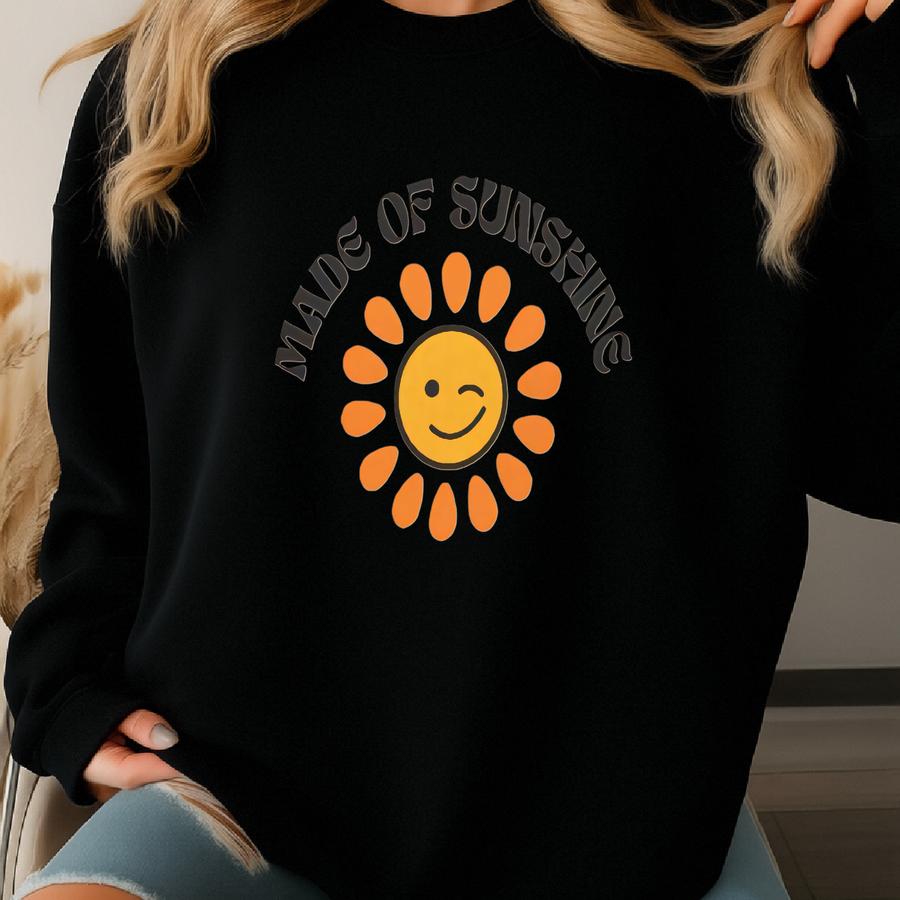 Sunshine Vibes Cotton Tee: Fun Summer Shirt For Sun Lovers Sweatshirt