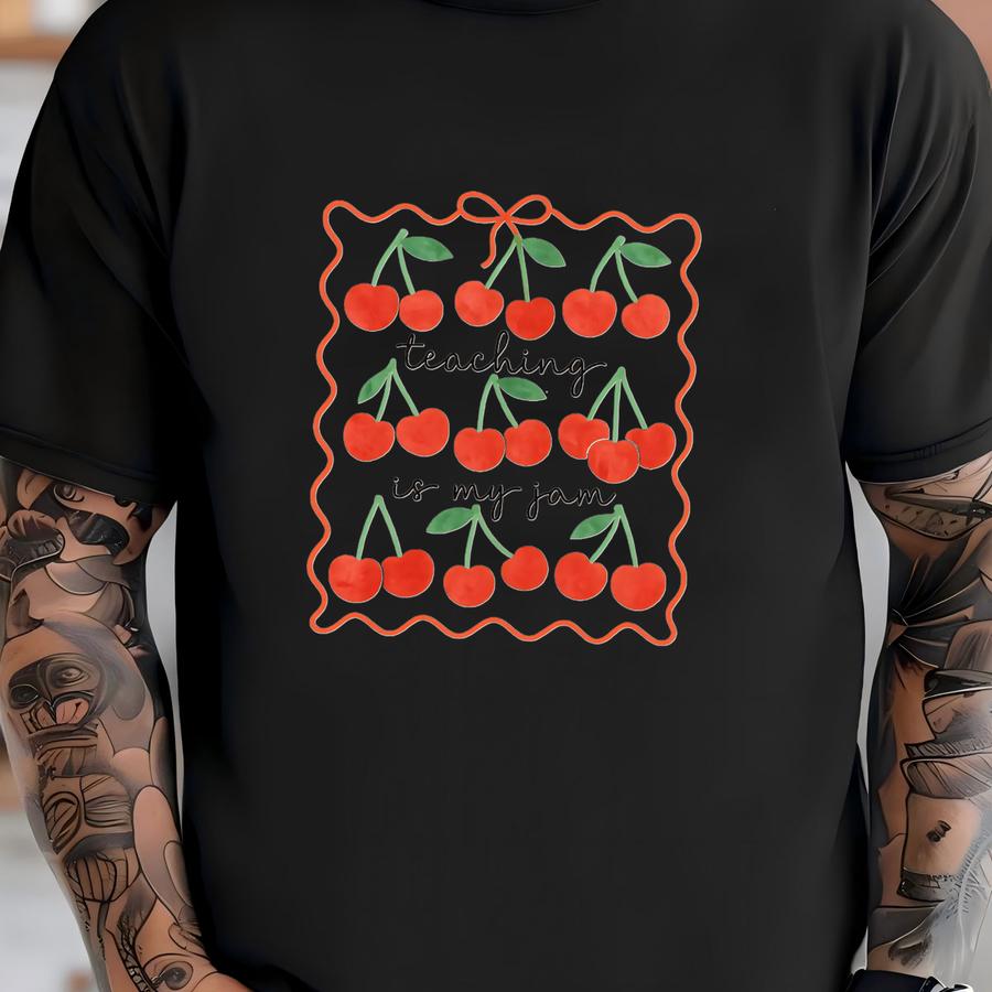 Teacher Shirt Comfort Colors® Cherry Teach Shirt Back To School Tee Teaching Is My Jam Shirt Teacher Appreciation Tee Teacher’s Day Gift Shirt