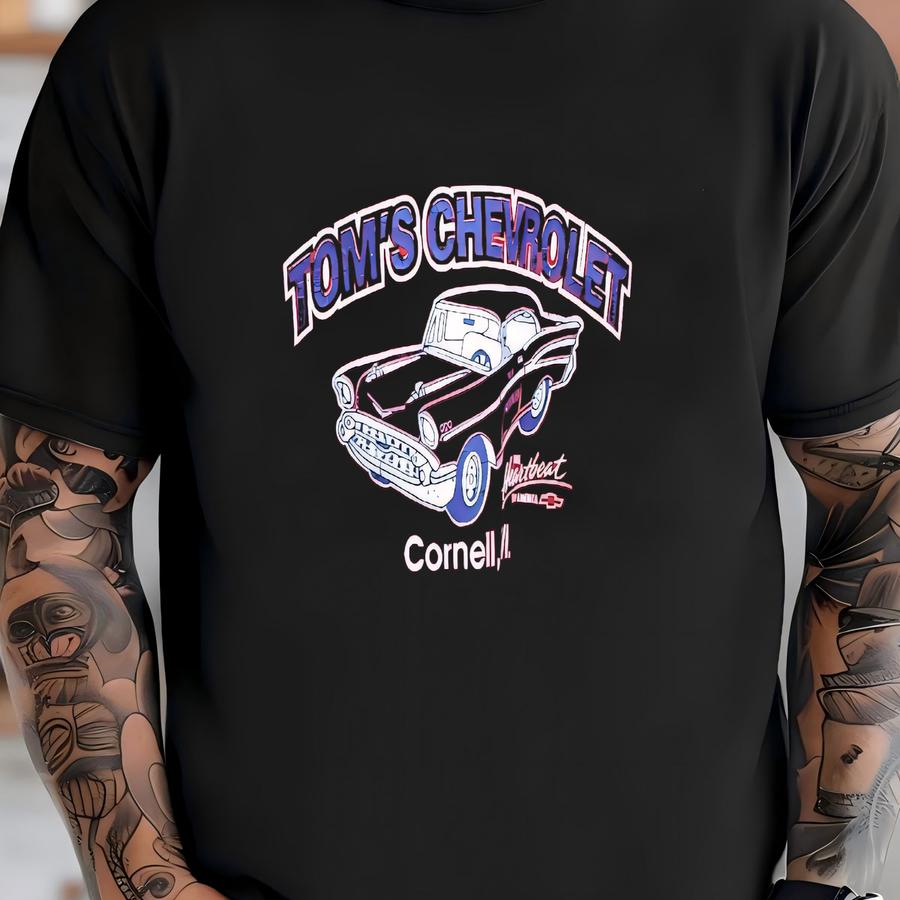Vintage 1990's Tom's Chevrolet Cornell Graphic Chevy Sweatshirt / Small T-shirt