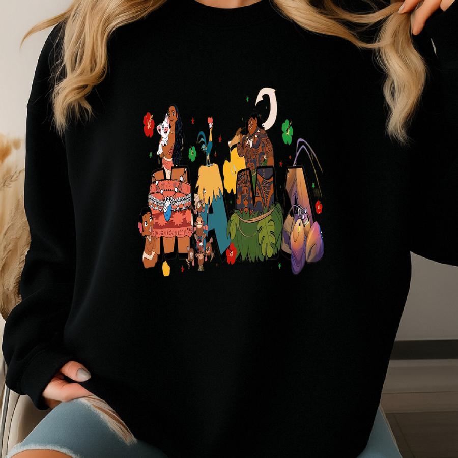 Moana Mama Shirt, Princess Moana Family Matching T-shirt, Pua And Heihei Mom Shirt, Maui Mama Tee,tsf108 Sweatshirt