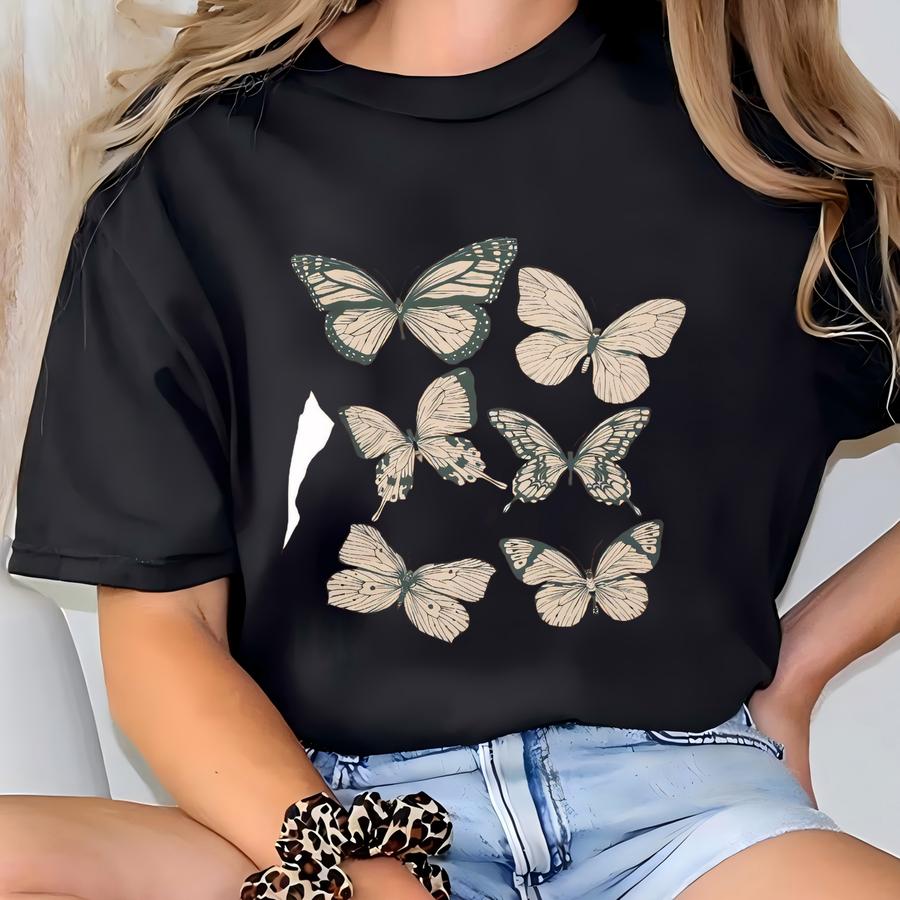 Butterfly Print Hoodie: Unisex Tee, Nature Lover Gift T-shirt