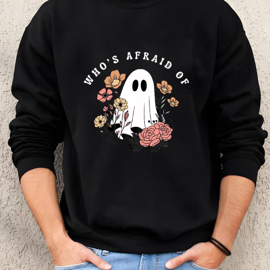 Who’s Afraid Of Little Old Me Kids Shirt, Music Lover Toddler Halloween Gift, Concert Baby Little Ghost ®, Song Lyric Ghost Girl Tee Sweatshirt