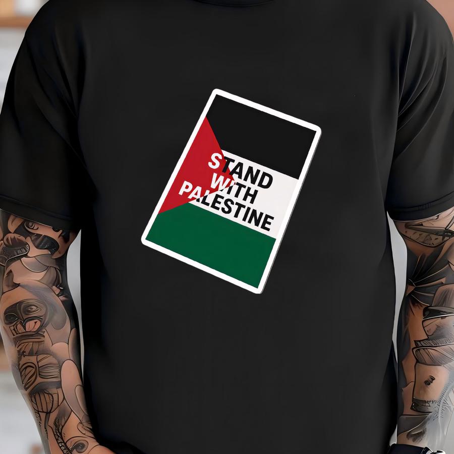 Stand With Sticker | Human Rights Freedom Vinyl Decal | Activism Merch T-shirt