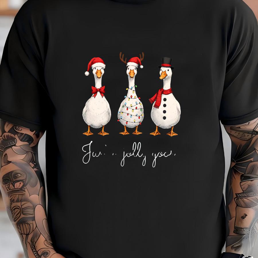 Christmas Goose Shirt: Jolly Holiday Tee T-shirt
