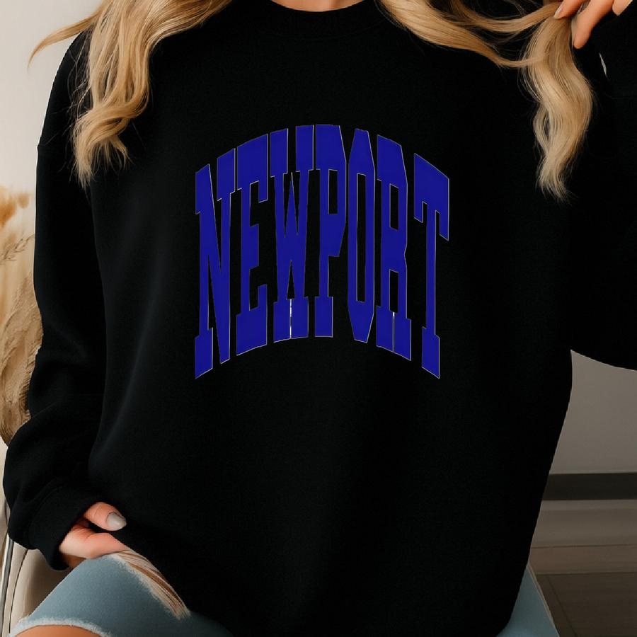 Newport - Navy Print Sweatshirt