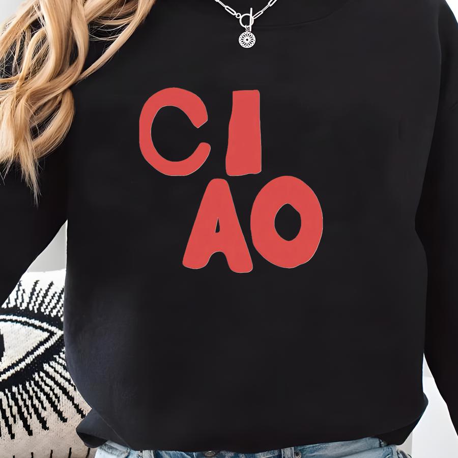 Ciao Short Sve Infant, Toddler, Youth Tee | Boho Travel, Italian Saying Italy Vacation Shirt | Gift Idea Boy, Girl | Kid’s, Baby Clothing Sweatshirt