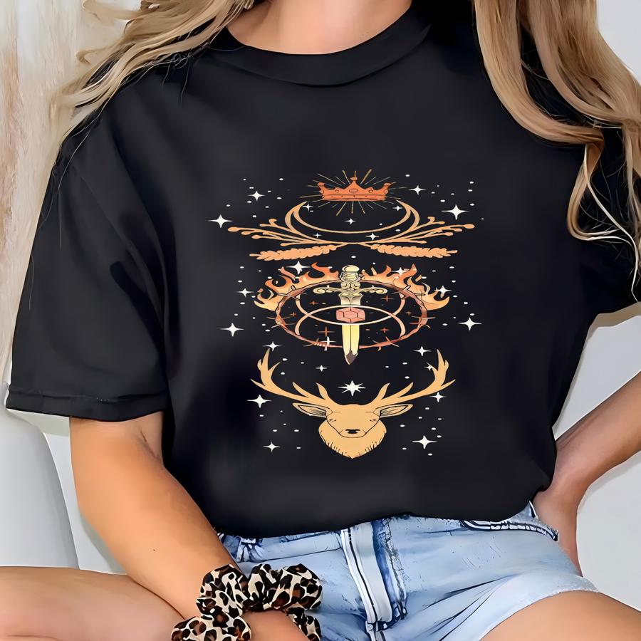Fire Breathing Queen Sweatshirt, Merch Sjm Sweatshirt, Kingsflame The Thirteen, Book Lover Gift, Throne Of Glass Fan Gift T-shirt