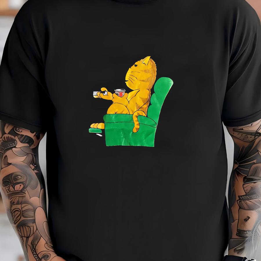 Small, 1980s Fat Cat Cartoon Shirt T-shirt