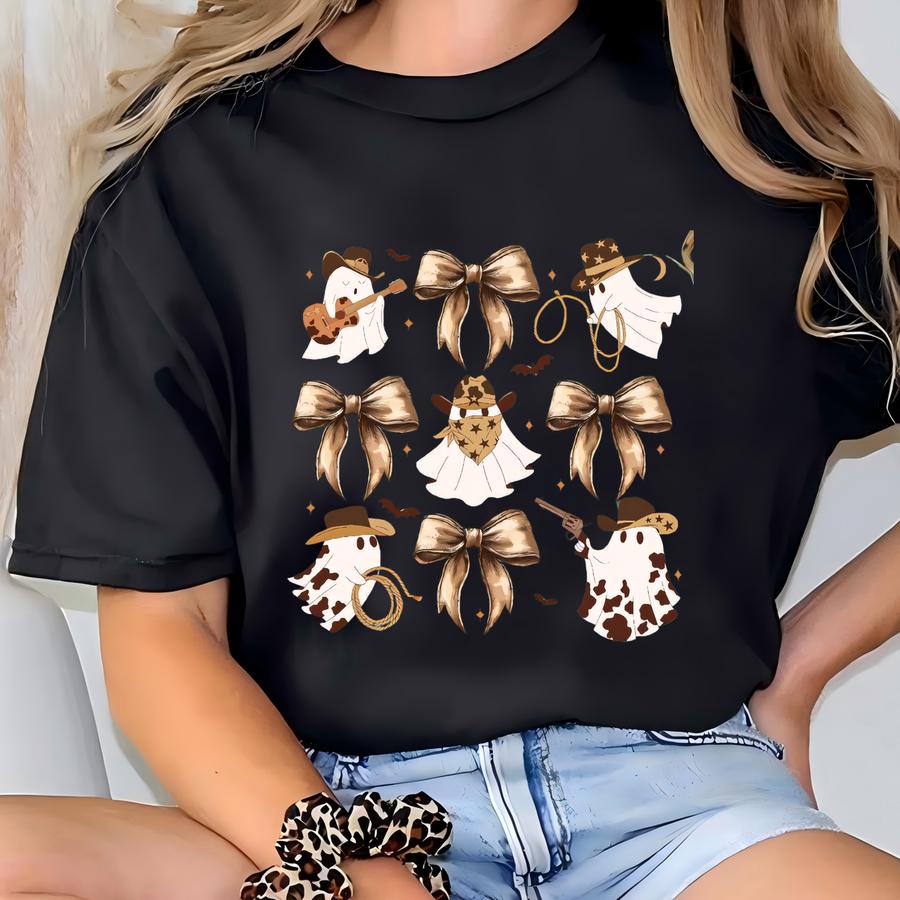 Western Ghost Spooky Shirt, Western Halloween Tee, T-shirt