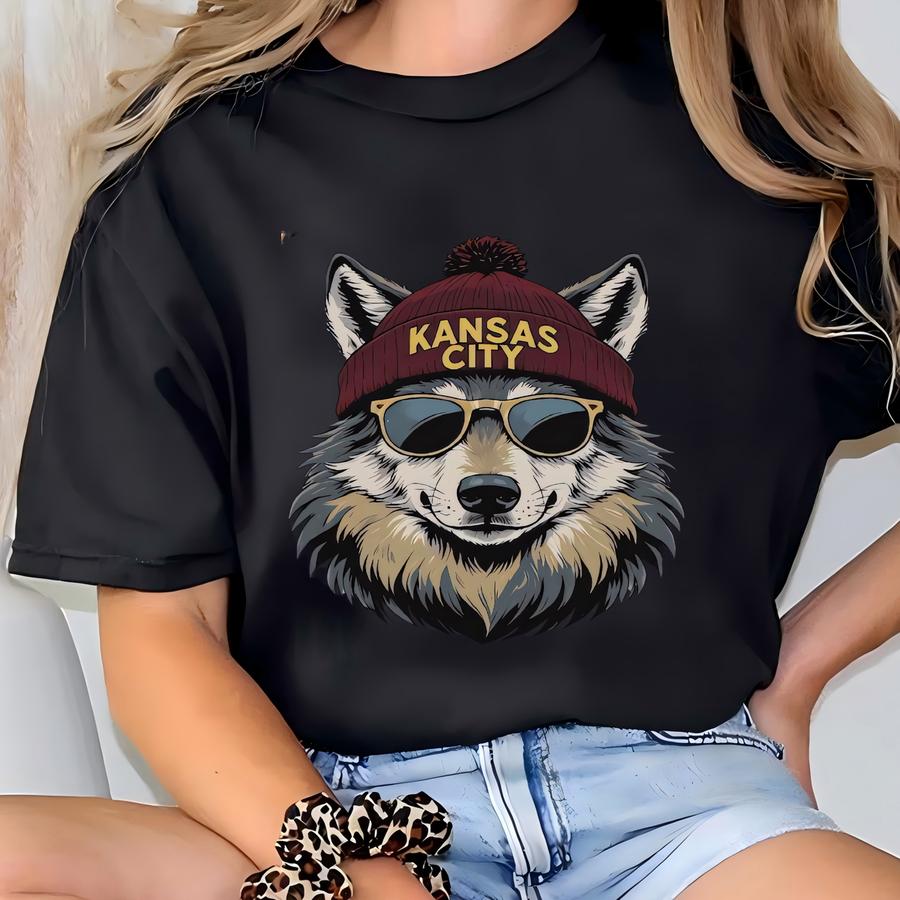 Kansas City Football Crewneck Sweatshirt Spirit Animal Sublimated Game Day Outfit Cozy Football Fan Apparel T-shirt