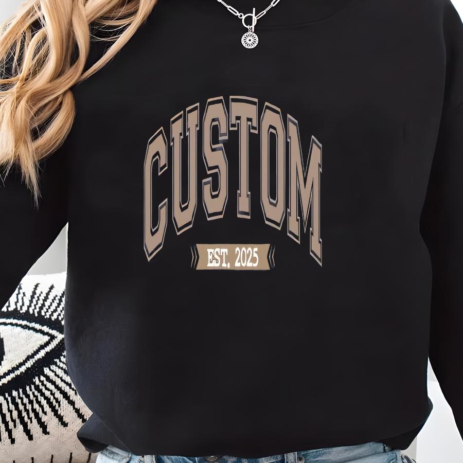 Custom Name Est Sweatshirt, Grandma Est Custom Year Sweatshirt, Custom Mama Sweatshirt, Pregnancy Reveal, Nana 2025 Sweatshirt Sweatshirt