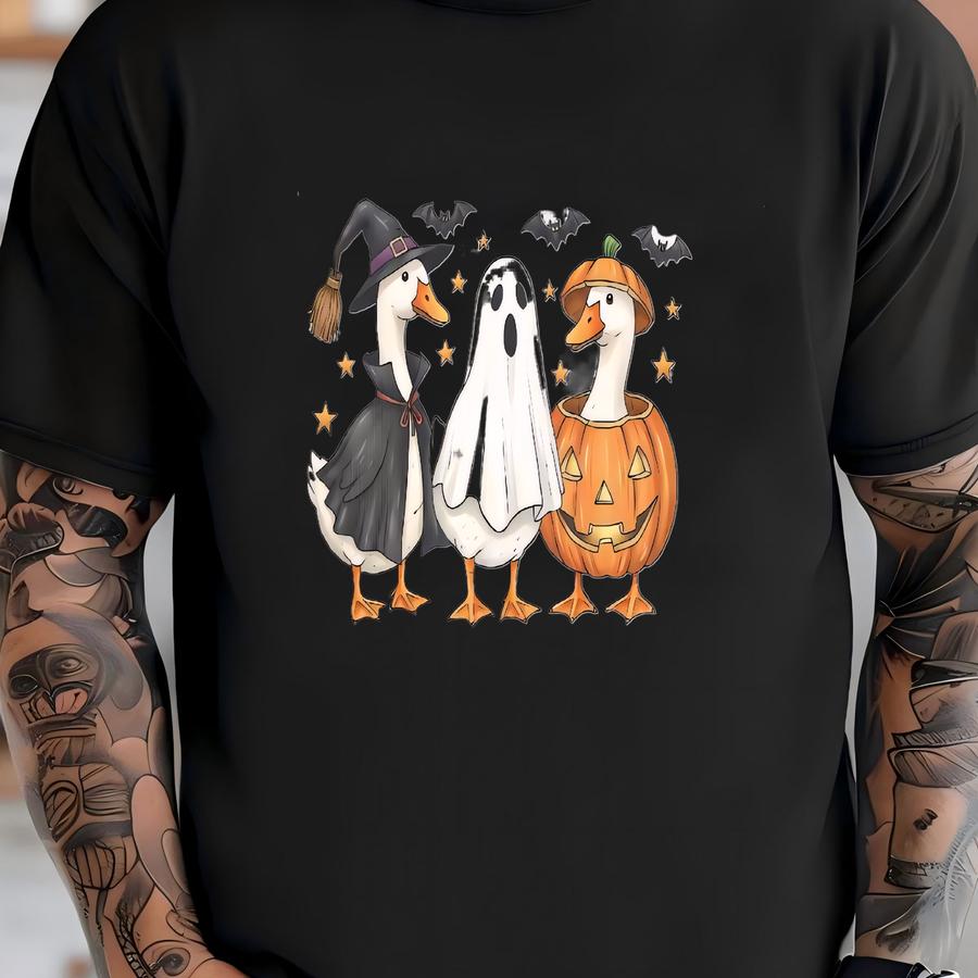 Halloween Goose Kids Shirt Funny Silly Goose Toddler Tee Cute Goose Ghost Shirt Funny Kids Halloween Tee T-shirt