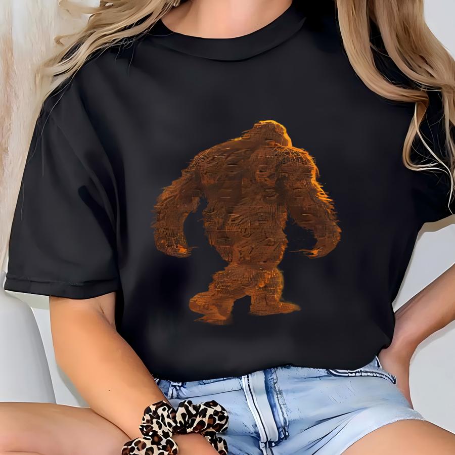 Bigfoot Puzzle | Autumn Forest Sasquatch Family Scenic Jigsaw | Cozy Fall Gift For Adults And Kids T-shirt