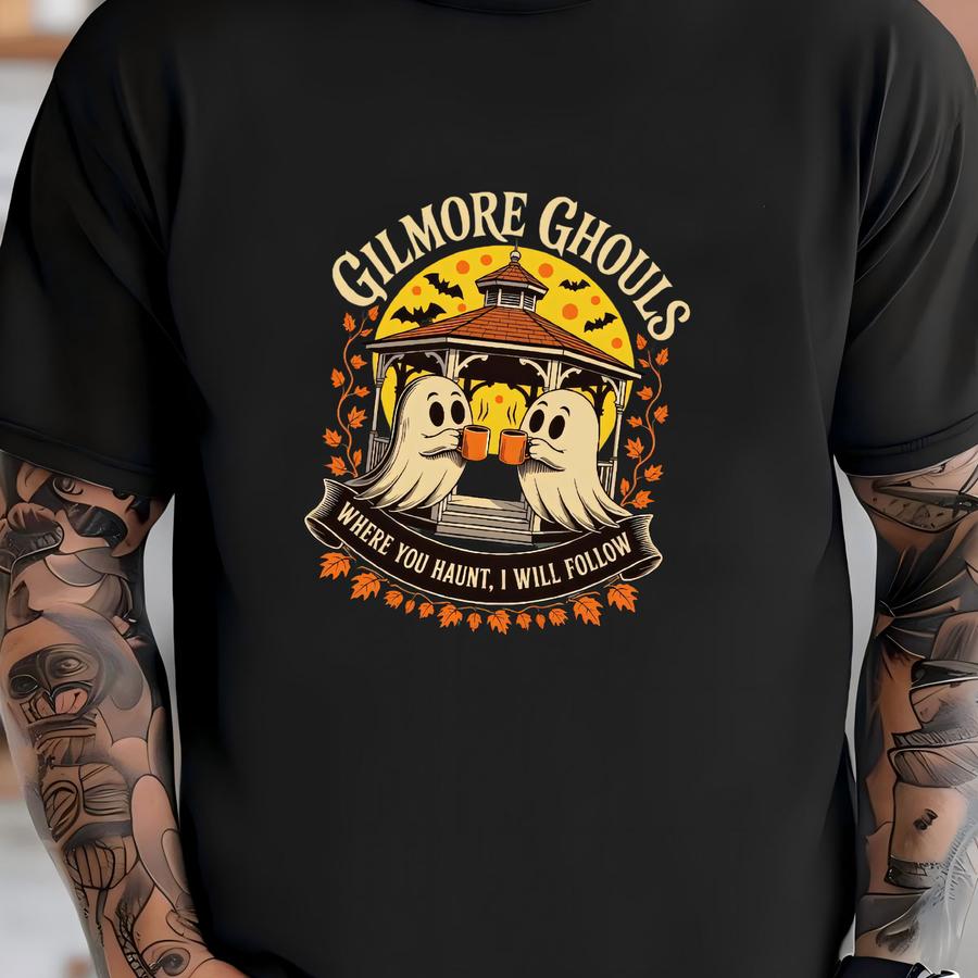 Gilmore Ghouls Shirt: Spooky Ghost Couple Halloween Tee T-shirt