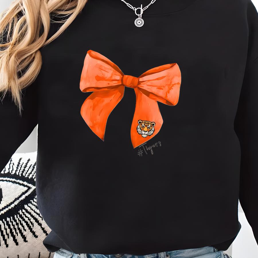 Custom Football Team Shirt: Mascot Bow, School Spirit Tee Sweatshirt