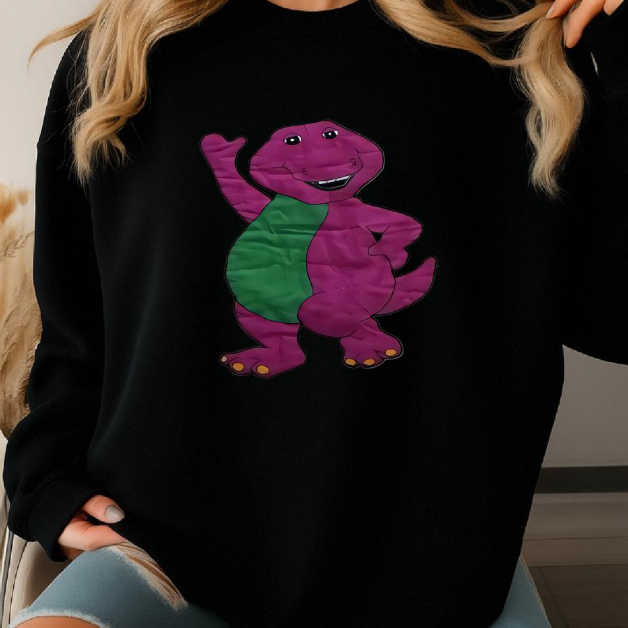 Vintage Barney Quilt Blanket Throw Baby Toddler 90s Vtg Baby Bop B.j. 52x42 Sweatshirt