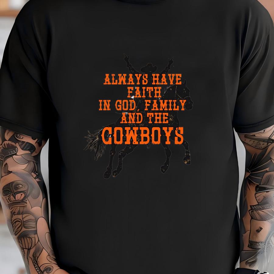 Cowboys Shirt Design Idea For Cowboys Game Day Football Gear For Tailgate Party Saturday Football College Football Outfit Stillwater, Ok T-shirt