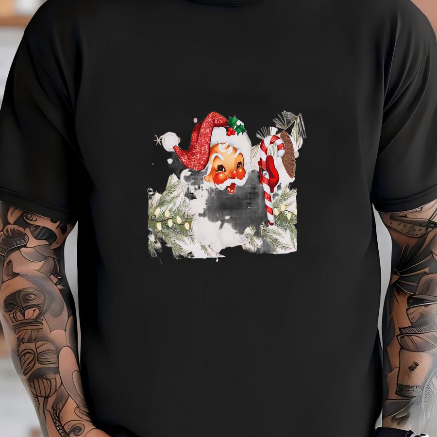 Retro Santa Acrylic Ornament: Sarcastic Christmas Humor T-shirt