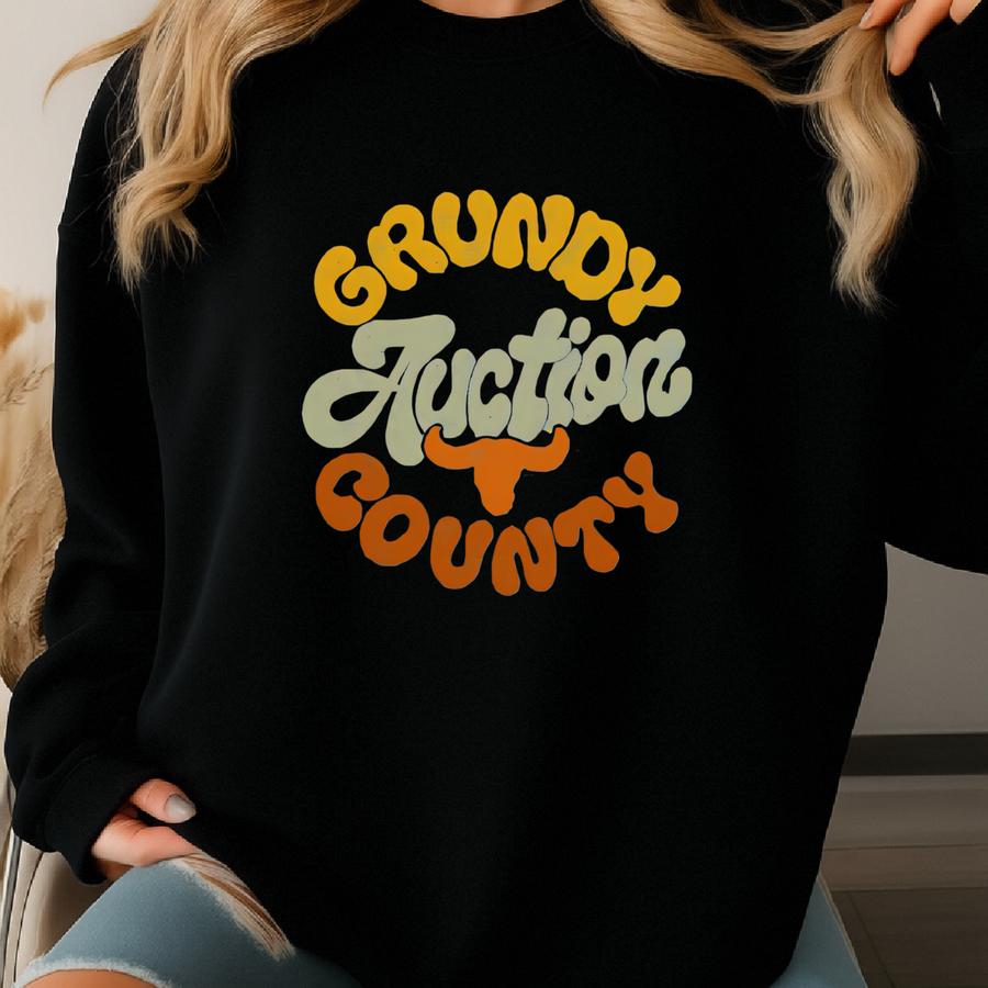 Gundy County Auction, Western Tee, Vintage, Country, Country Music, Tee Sweatshirt