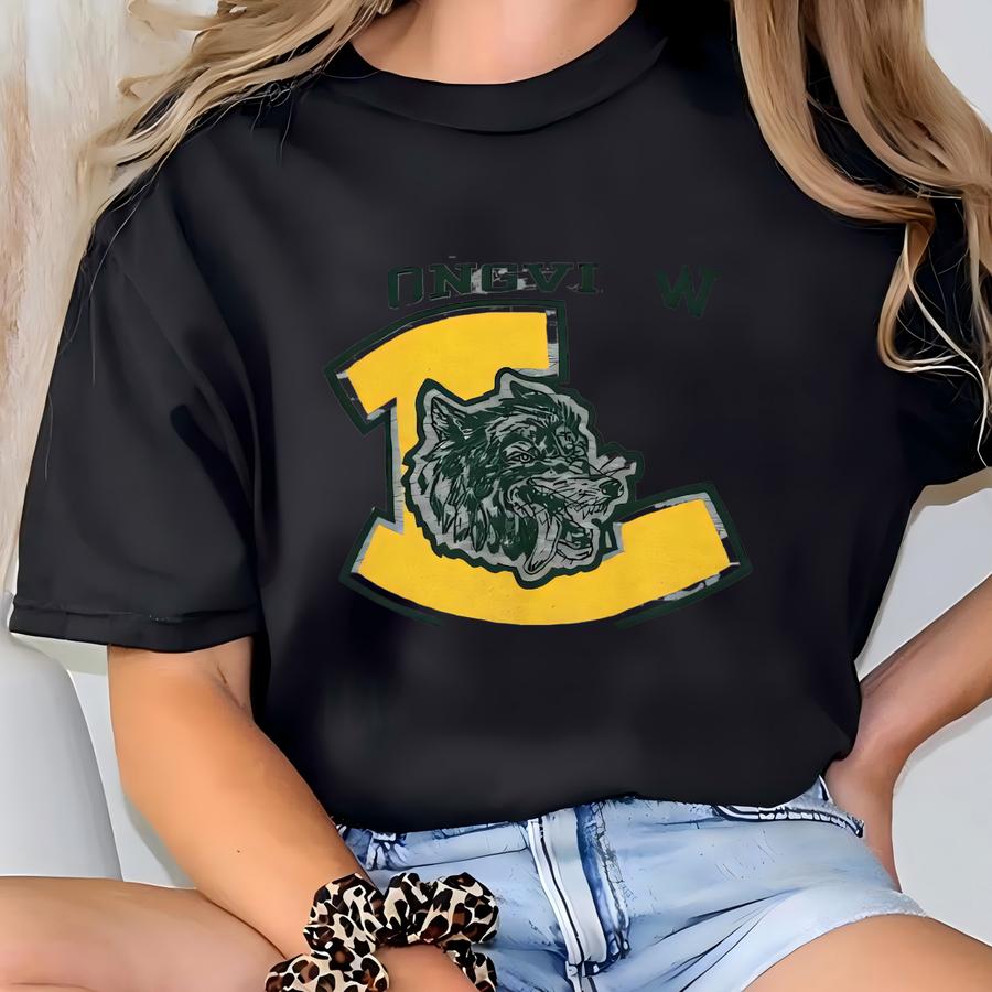 Vintage Y2k Longview Lobos Football Gray Sweatshirt Medium Longview Lobos Football Spell Out Logo Sweater Longview High School Crewneck M T-shirt