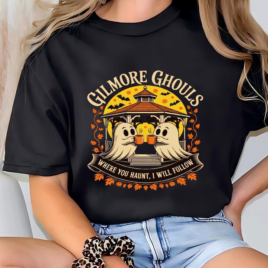 Gilmore Ghouls Tank Top, Ghost Parody Halloween Tank Top, Fall Tank Top For Gilmore Girl Fans, Halloween Tank Top, Tv Show Fan Tank Top T-shirt