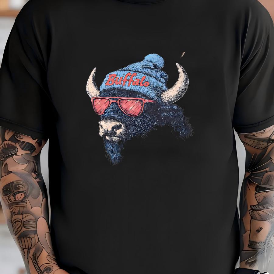 Buffalo Football Hoodie, Vintage Sports Fan Apparel, Game Day Gift, Unisex Buffalo Hoodie, Football Fan Gear T-shirt