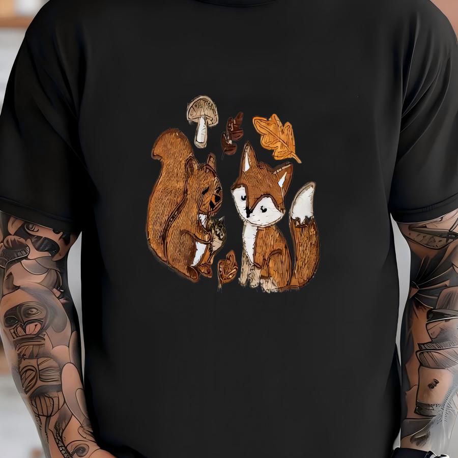 Sweater Weather Sweatshirt, Fall, Nature, Autumnal Gift, Cute, Squirrel, Fox T-shirt
