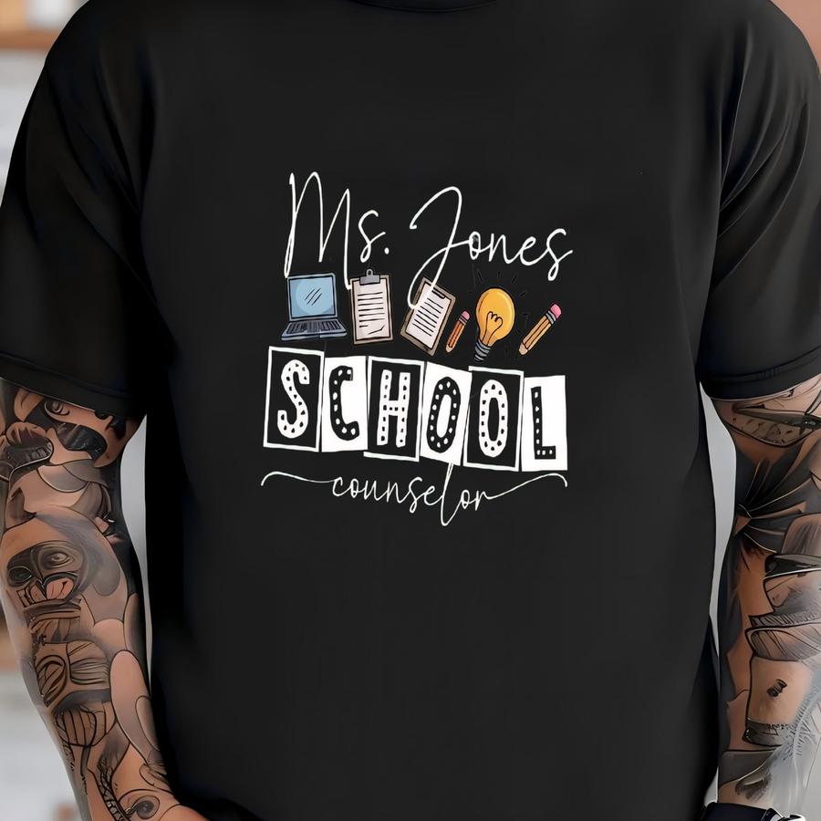 School Counselor Shirt Crewneck Sweatshirt Or Zip Hoodie, Personalized School Counselor New Counselor Shirt Sweatshirt Hoodie Appreciation T-shirt
