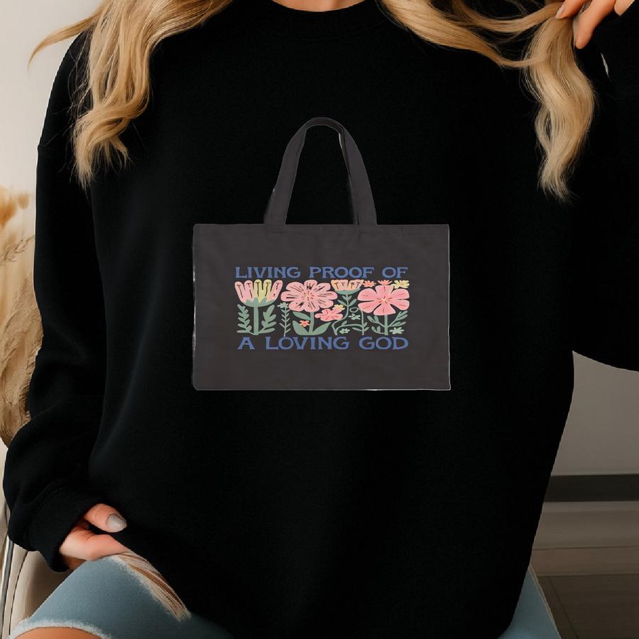 Floral Canvas Tee: Inspirational Religious Gift Sweatshirt