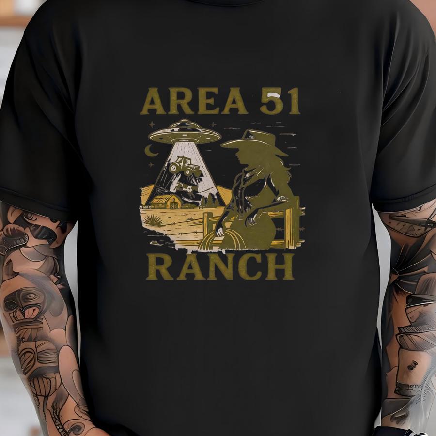Western Ufo Hoodie, Western Graphic Tee, Cowgirl Shirt, Cowgirl Aesthetic, Gift For Cowgirl, Western Cowgirl, Desert Shirt, Area 51 Shirt T-shirt