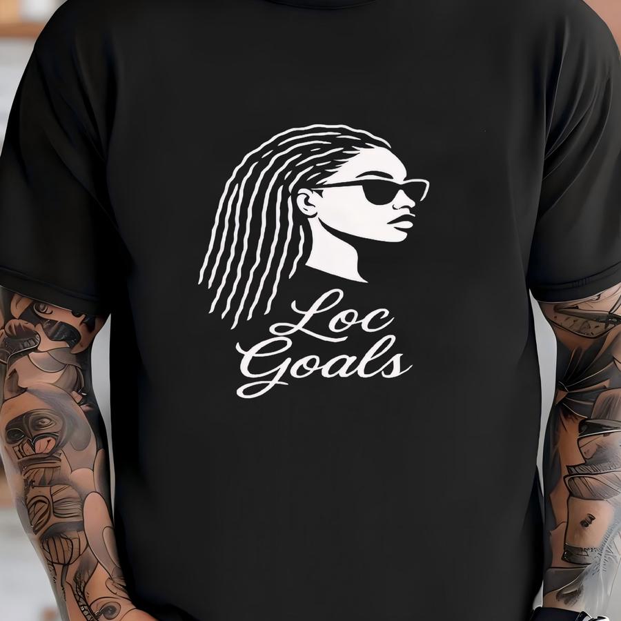 Locs Graphic Hoodie: Black Woman Natural Hair Pride - Afrocentric Tee T-shirt