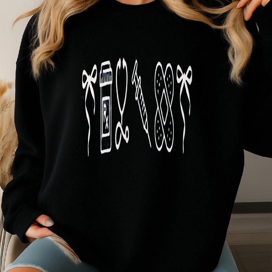 Nurse Icon Sweatshirt: Cozy Rn Crewneck Sweatshirt